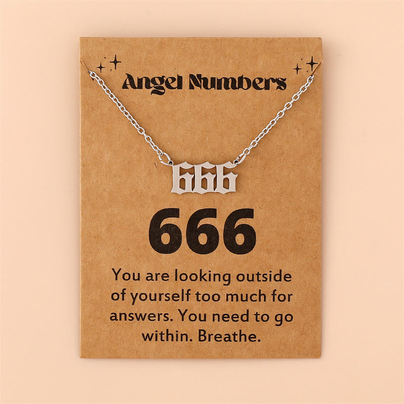 Gystella - Stainless Steel Angel Number Necklace for Spiritual Connection