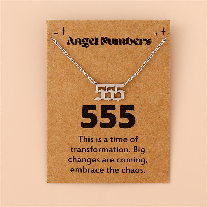 Gystella - Stainless Steel Angel Number Necklace for Spiritual Connection