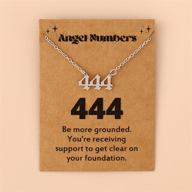 Gystella - Stainless Steel Angel Number Necklace for Spiritual Connection