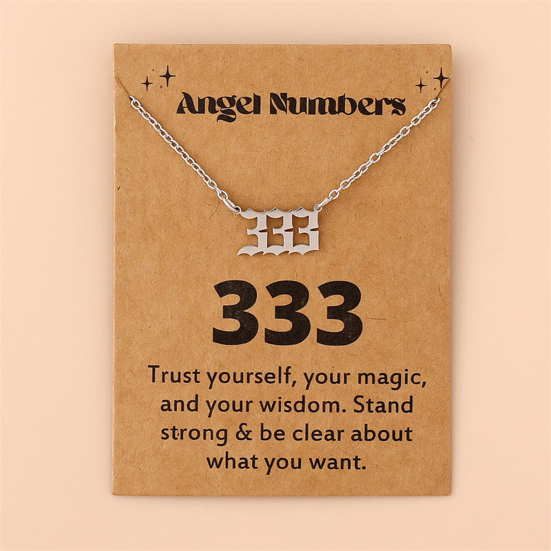 Gystella - Stainless Steel Angel Number Necklace for Spiritual Connection
