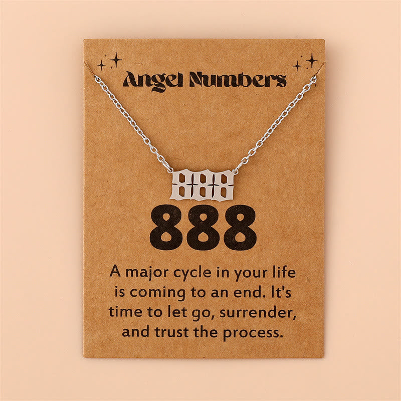Gystella - Stainless Steel Angel Number Necklace for Spiritual Connection