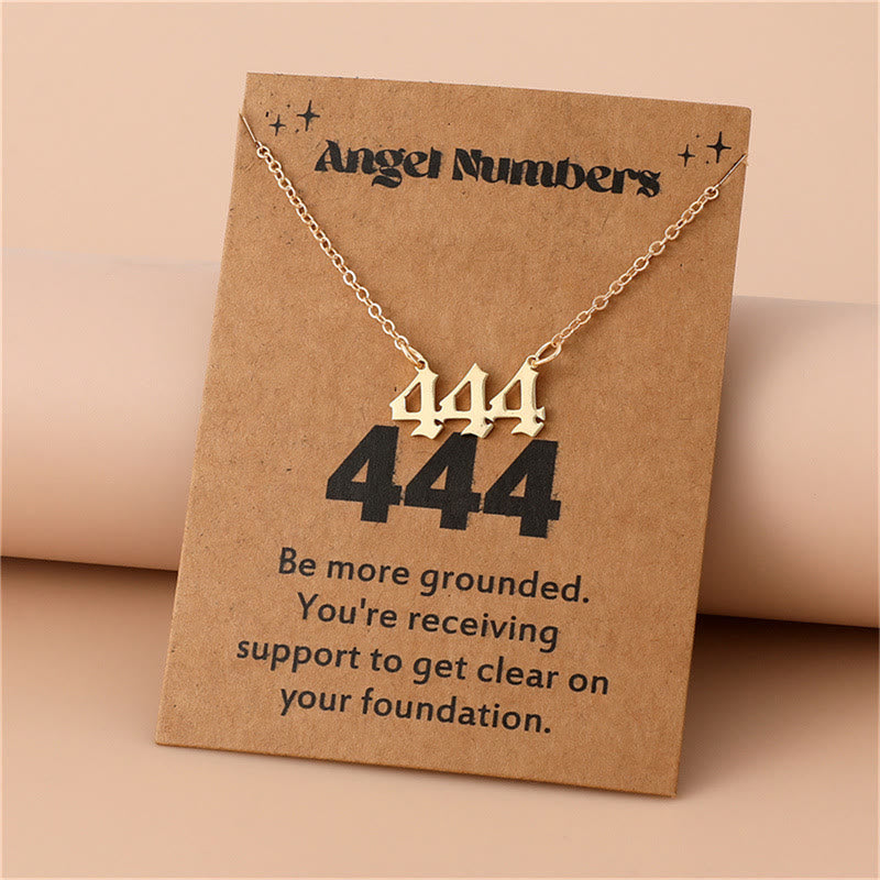 Gystella - Stainless Steel Angel Number Necklace for Spiritual Connection