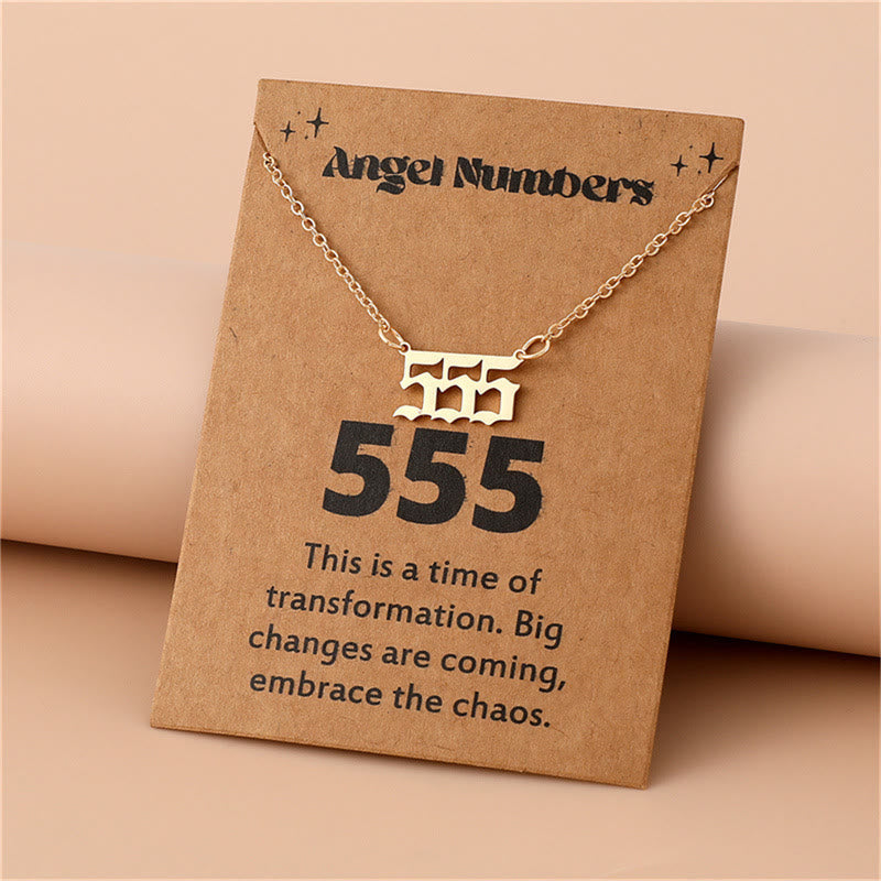 Gystella - Stainless Steel Angel Number Necklace for Spiritual Connection