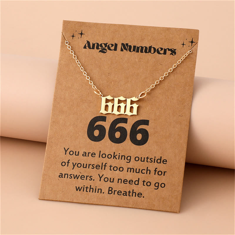Gystella - Stainless Steel Angel Number Necklace for Spiritual Connection