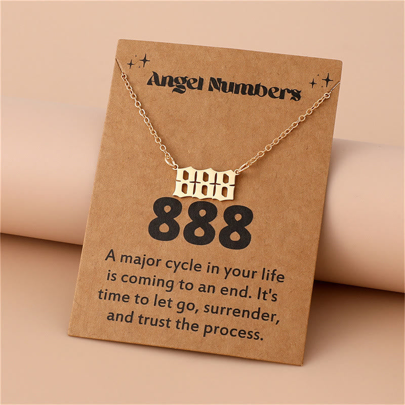 Gystella - Stainless Steel Angel Number Necklace for Spiritual Connection