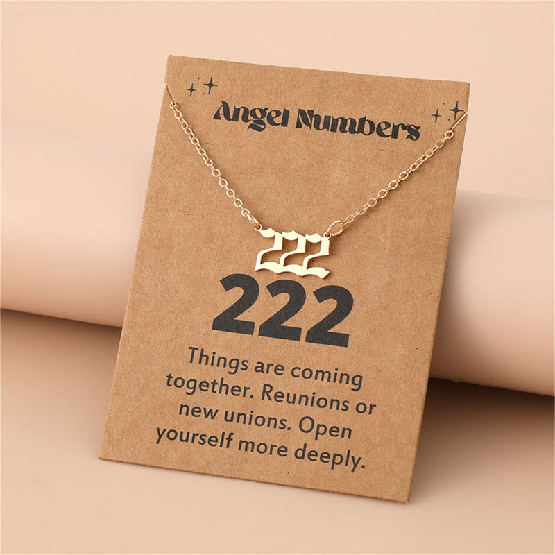 Gystella - Stainless Steel Angel Number Necklace for Spiritual Connection