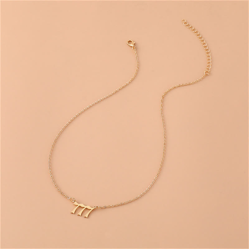Gystella - Stainless Steel Angel Number Necklace for Spiritual Connection