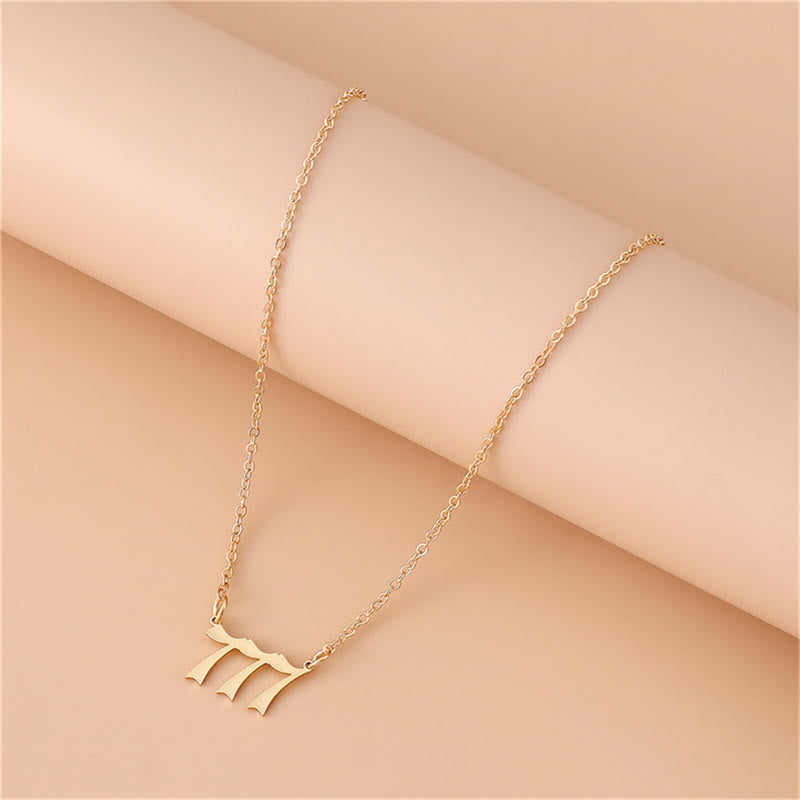 Gystella - Stainless Steel Angel Number Necklace for Spiritual Connection
