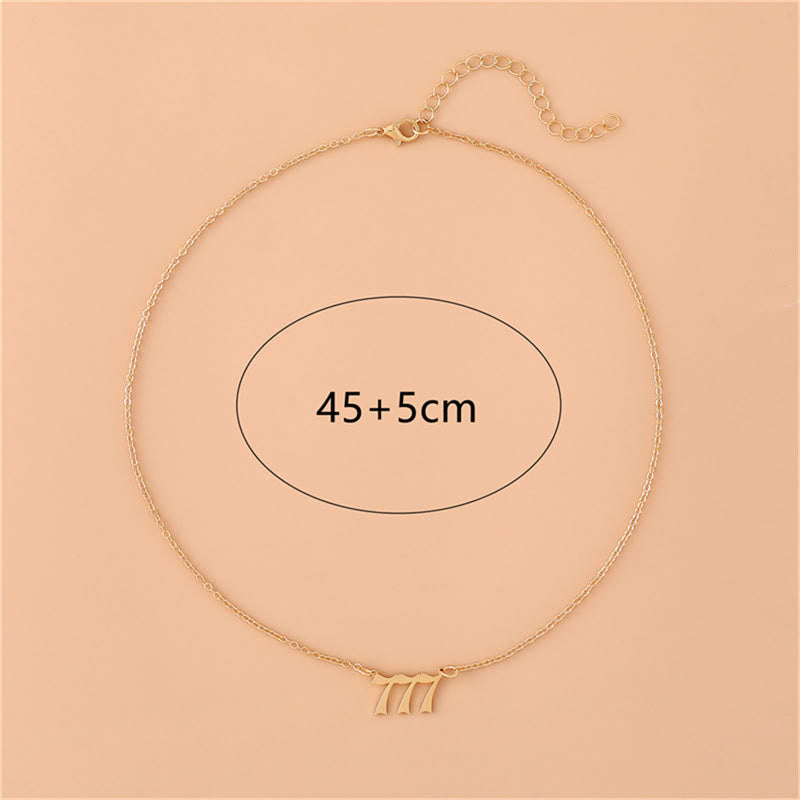Gystella - Stainless Steel Angel Number Necklace for Spiritual Connection