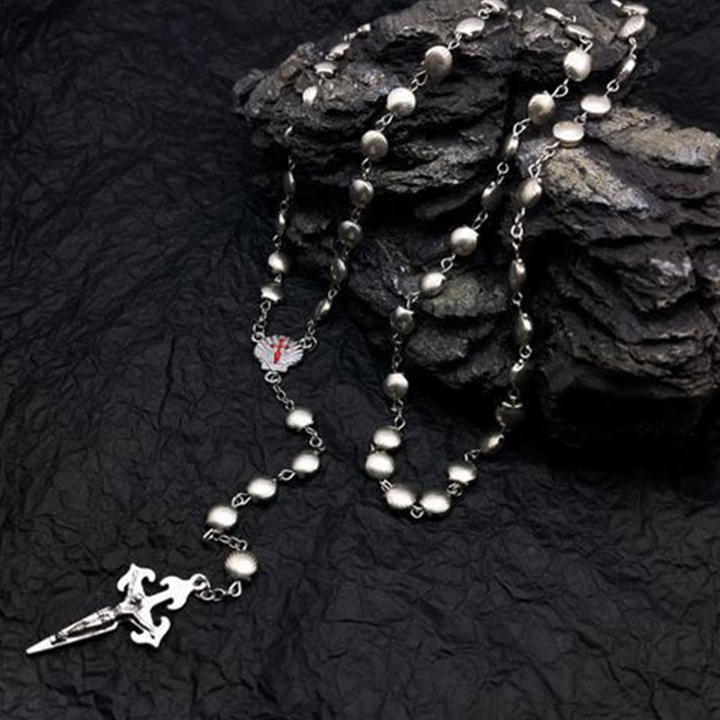 Lamira Heart Rosary Necklace - Cat's Eye Stone Necklace