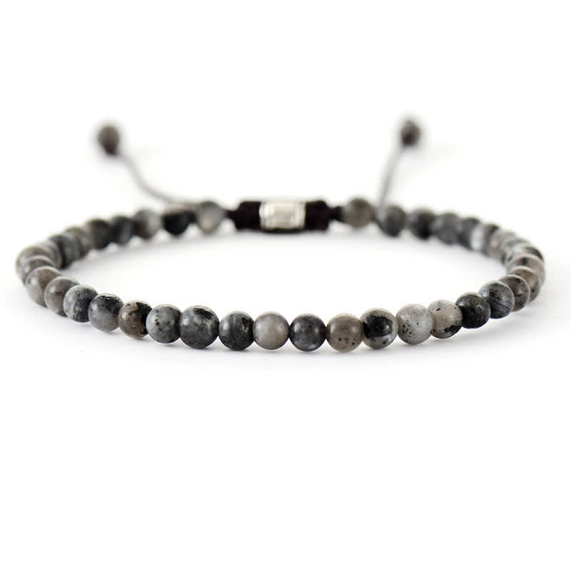 Korrin Braided Bracelet - Adjustable Natural Stone Bead Bracelet