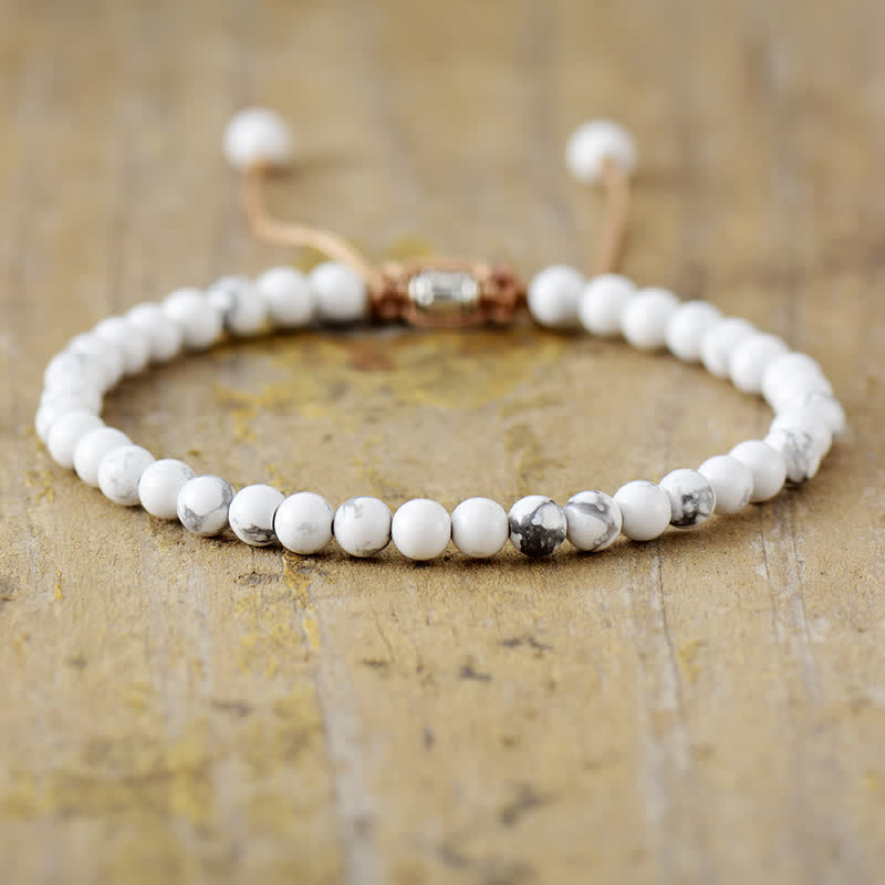 Korrin Braided Bracelet - Adjustable Natural Stone Bead Bracelet