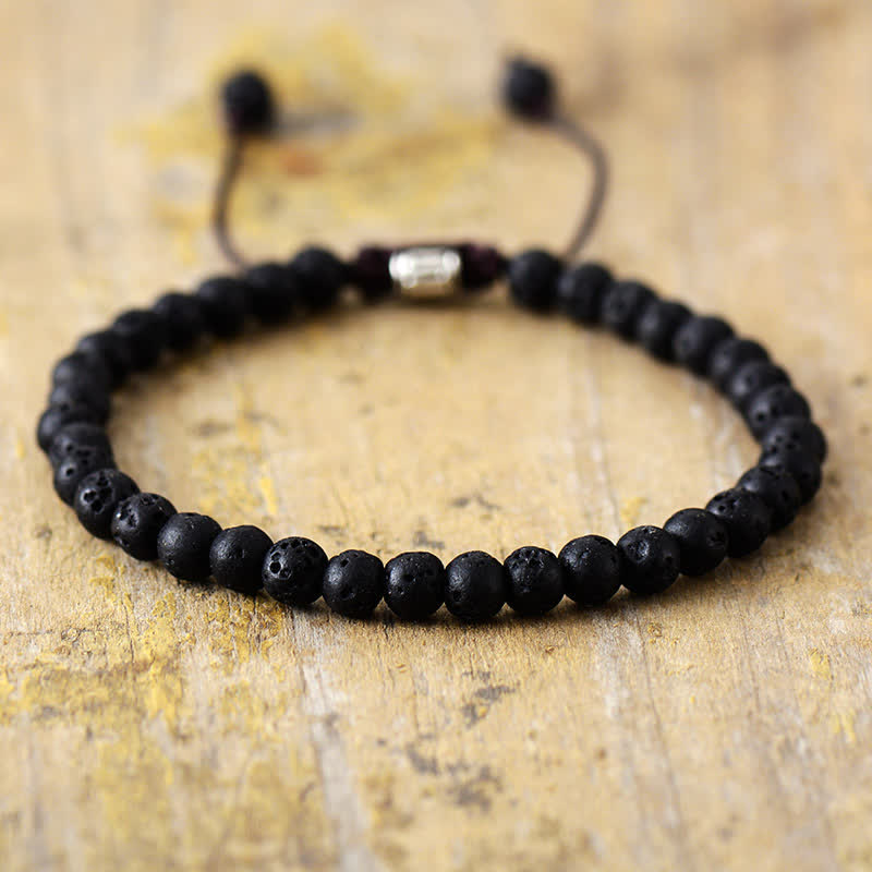 Korrin Braided Bracelet - Adjustable Natural Stone Bead Bracelet