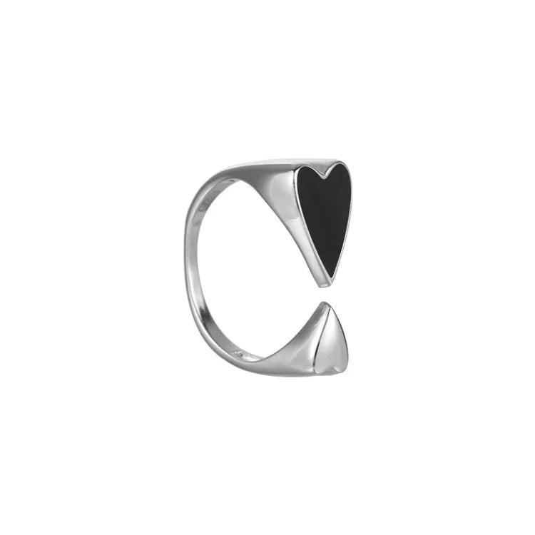 Evelyn - Symmetrical Heart Ring in Sterling Silver