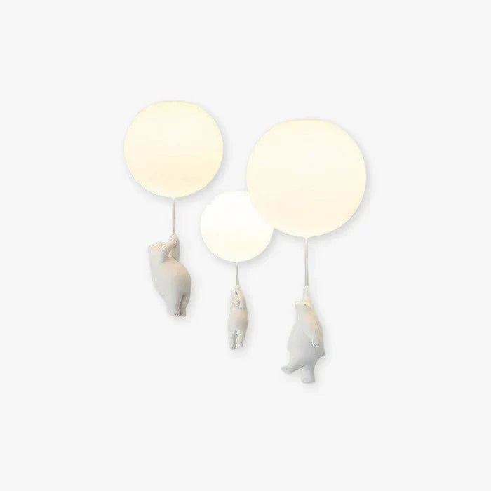 CloudBear - Playful Bear and Balloon Kids Ceiling Lamp