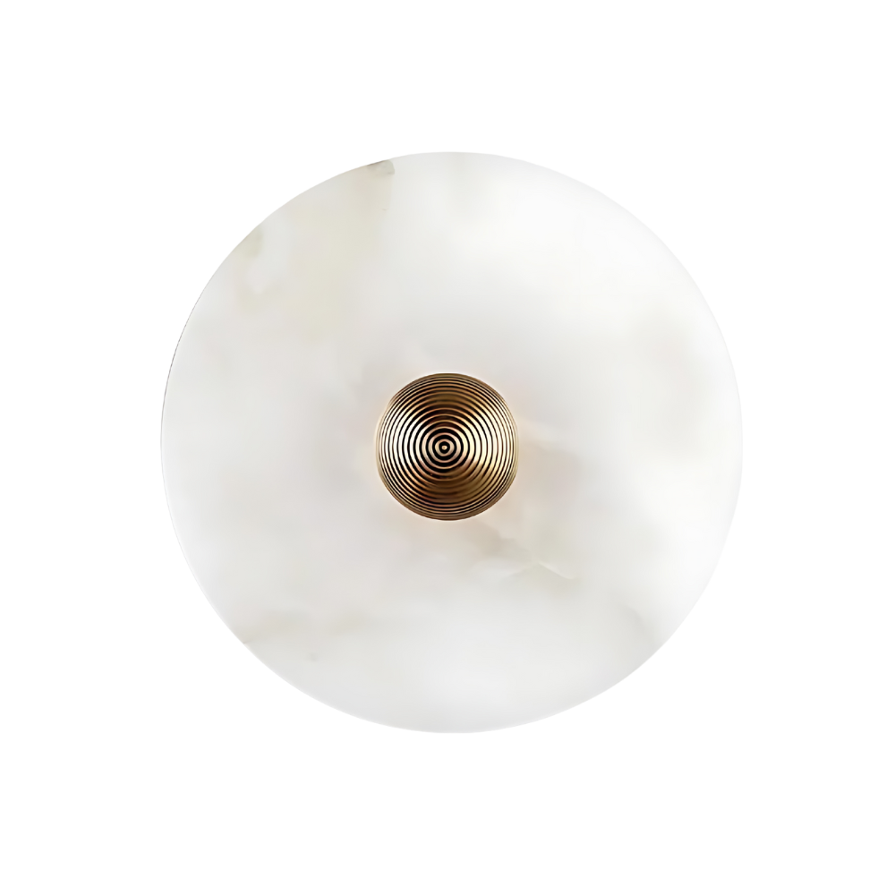 Mordox - Round Alabaster Aluminum Wall Lamp