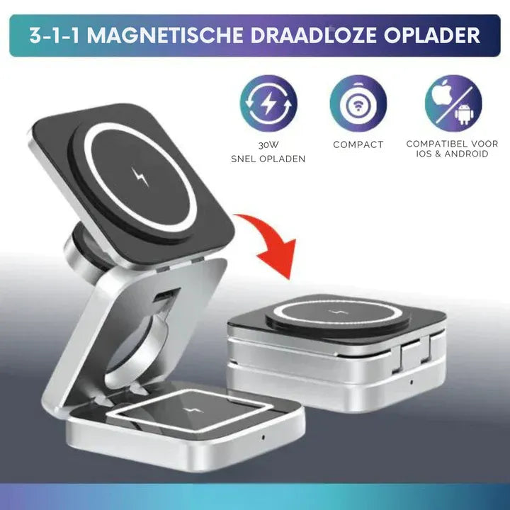 Infinite Power - 3-in-1 Wireless Charging Station for Smartphones