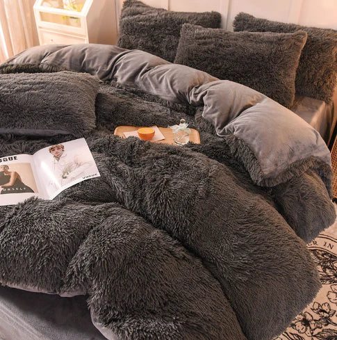 FluffCandy - Plush Duvet Cover Set for Winter Warmth