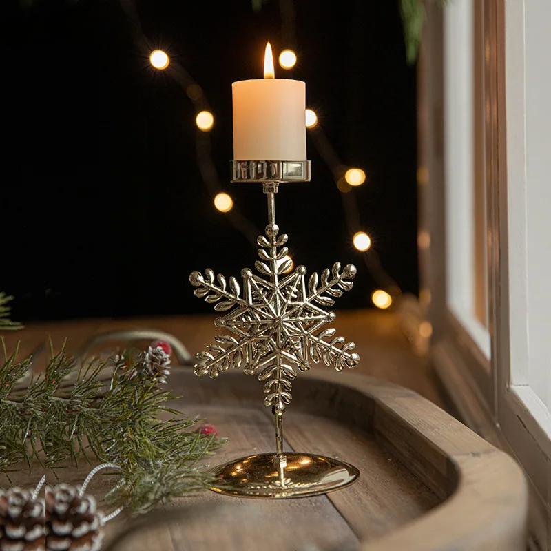 ReedSpruce - Gilded Star and Tree Candle Holder