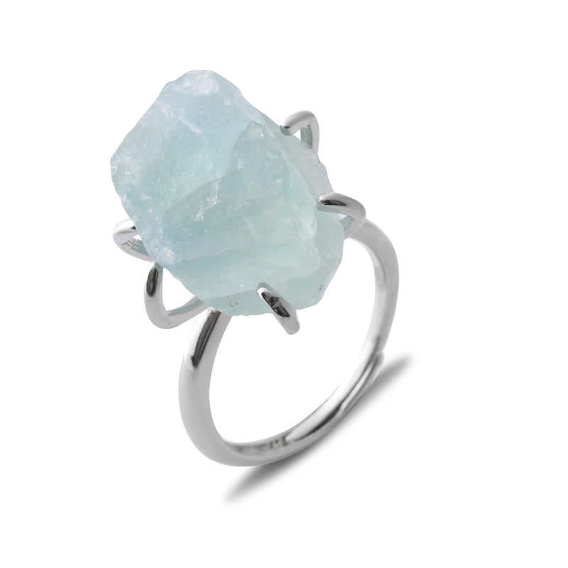 Hemora - Six-Claw Adjustable Natural Crystal Ring