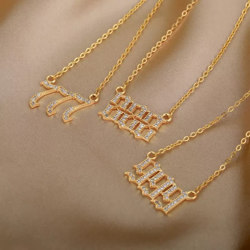 Seraphina Angel Number Necklace - Zirconia Pendant Symbolizing Protection and Love