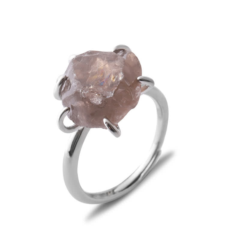 Hemora - Six-Claw Adjustable Natural Crystal Ring