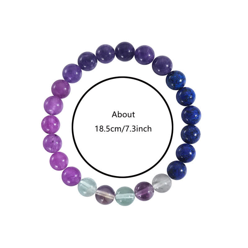 Ahmira - Amethyst, Lepidolite & Lapis Lazuli Anti-Anxiety Bracelet
