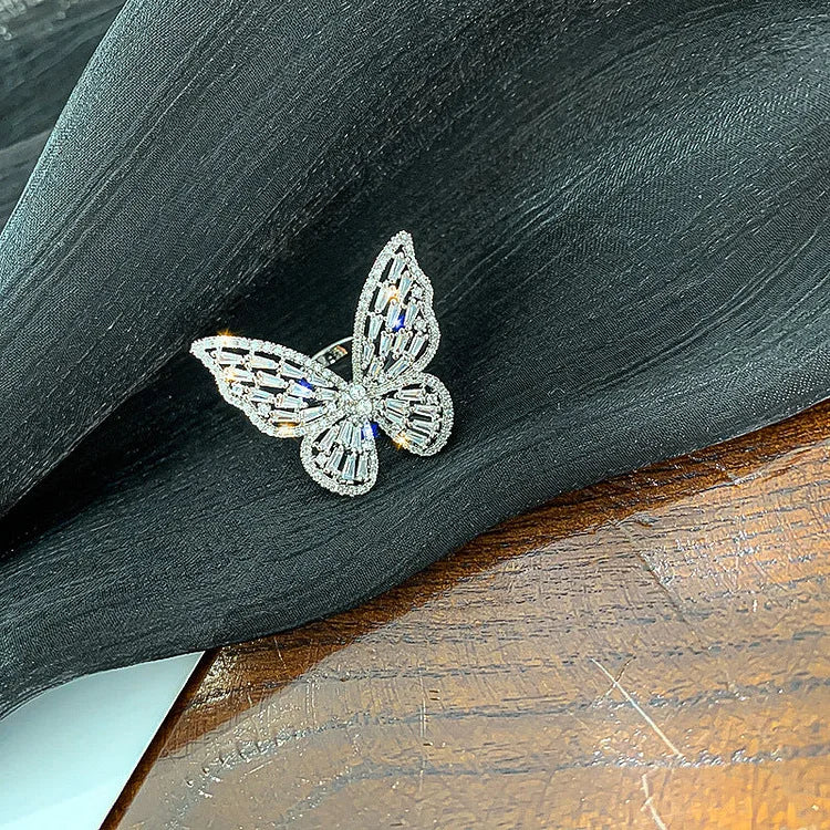 Elena Ring - Crystal Butterfly Symbol of Transformation