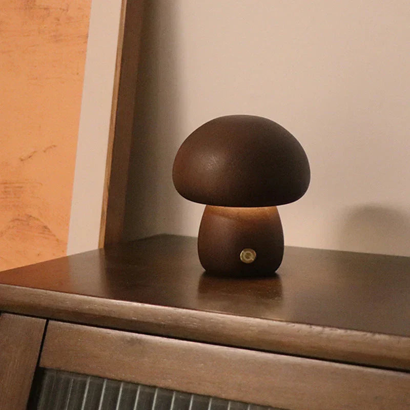 GlowShroom - Wooden LED Mushroom Night Light
