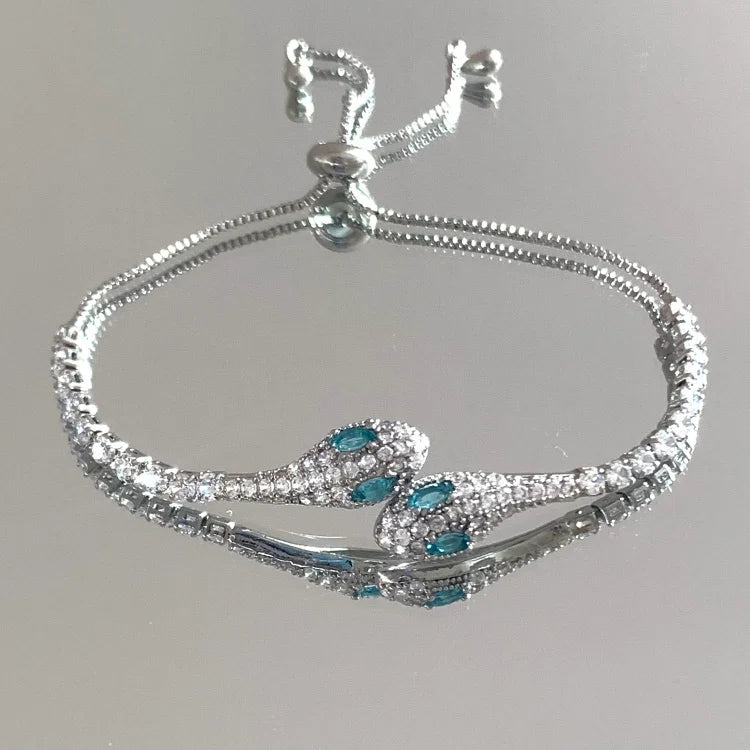 Ejaspera - Sparkling Zirconia Snake Bracelet