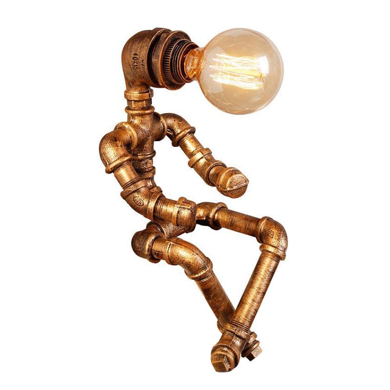 RoboShine - Playful Iron Robot Table Lamp