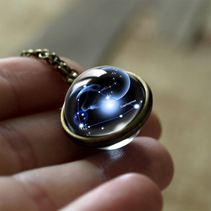 Sofia - Glass 12 Zodiac Sign Protective Pendant Necklace