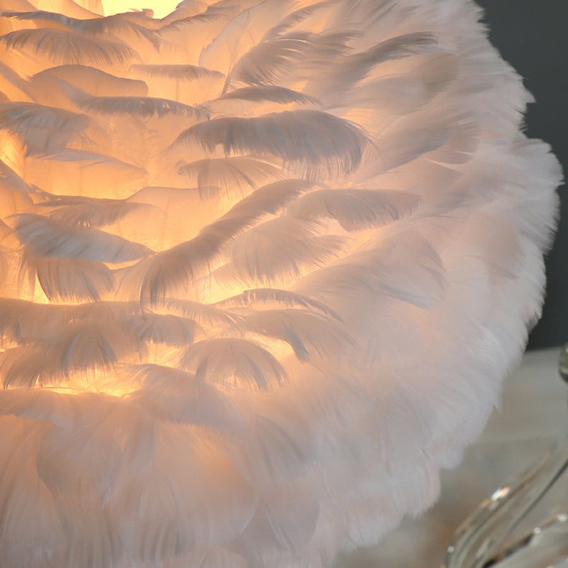 Selwick Heath - Modern Feather Crystal Bedside Lamp