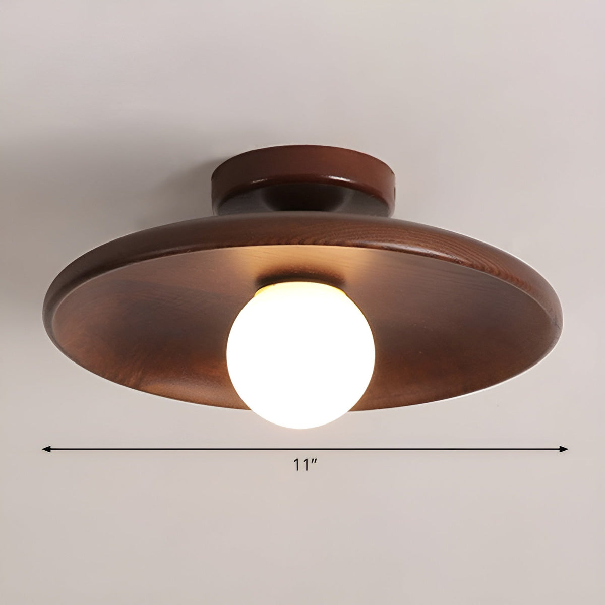 WoodBliss - Minimalist Wabi Sabi Wooden Ceiling Lamp