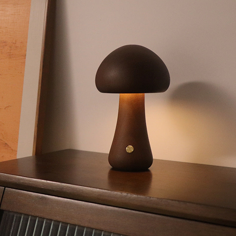 KalmNight - Wooden Mushroom LED Night Light