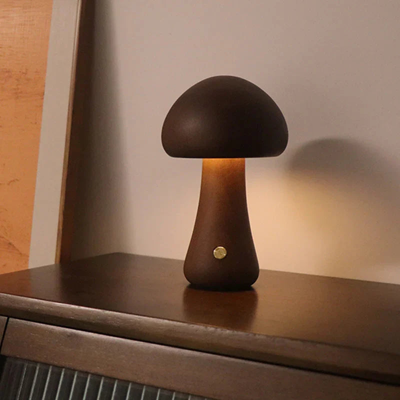 GlowShroom - Wooden LED Mushroom Night Light