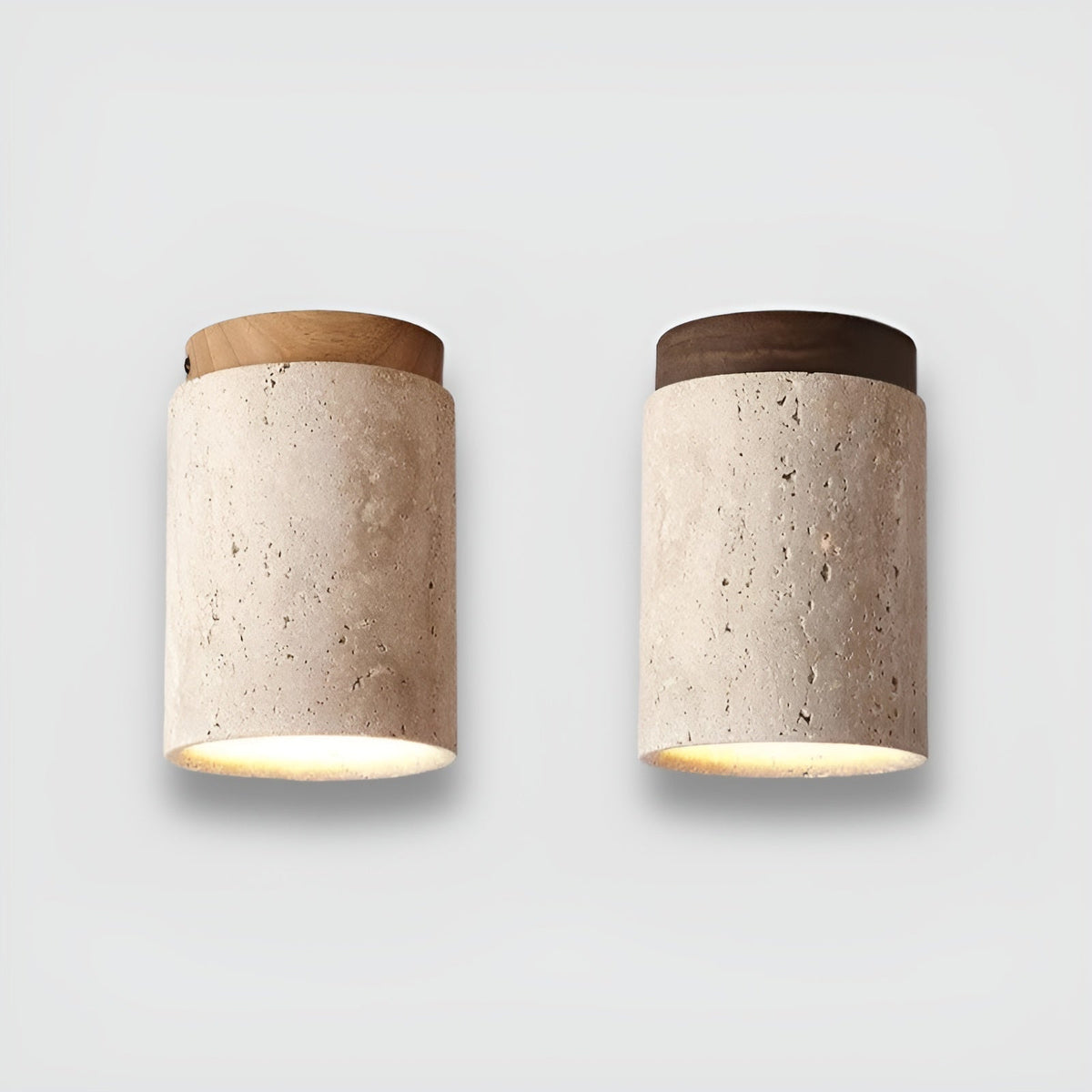 ReelMarsh - Natural Travertine LED Ceiling Light