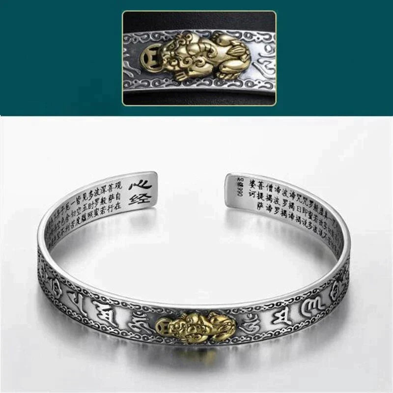Ailuna - Silver Pixiu Wealth Bracelet Inspired by Chinese Mythology
