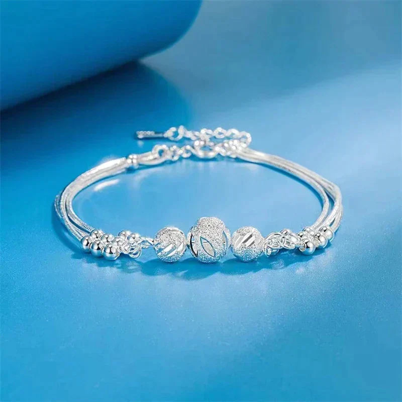 Imperla Pearl Bracelet - Elegant Silver Design with Shimmering Accents
