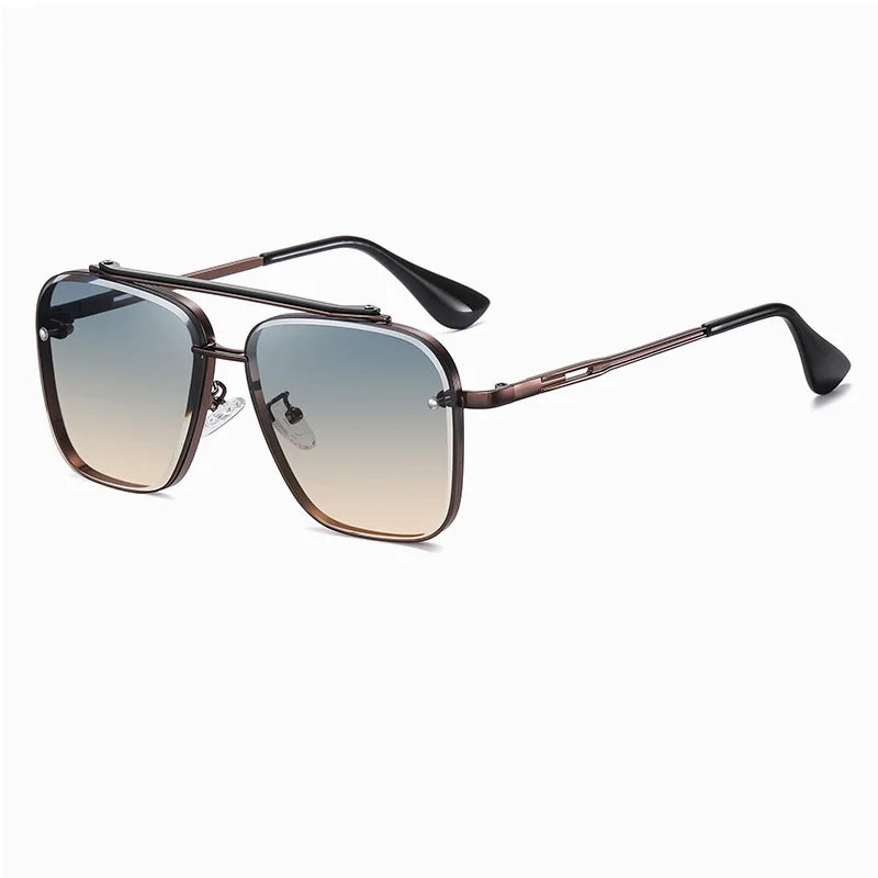 Zoltan Shades - Bold Metal Frame Gradient Sunglasses