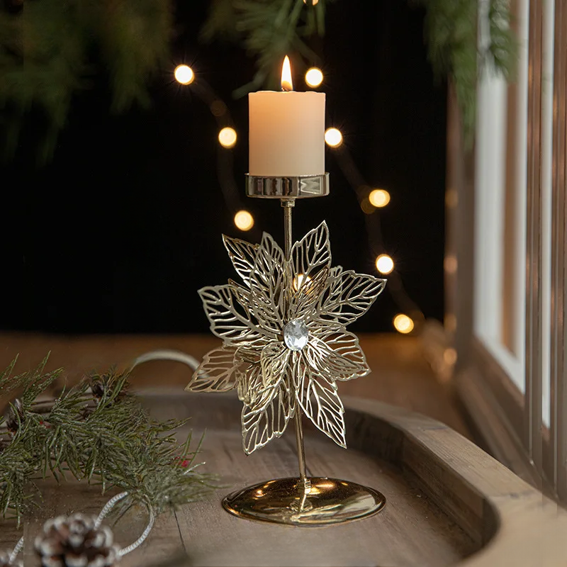 ReedSpruce - Gilded Star and Tree Candle Holder