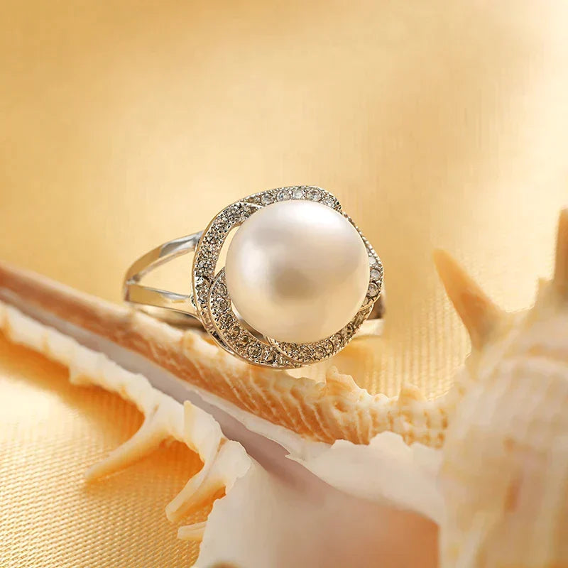 Byserene - Adjustable Freshwater Pearl Ring for a Refined Style