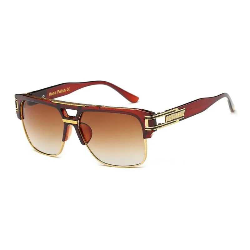 Hein Sunglasses - Vintage Luxe Mirrored Square Sunglasses