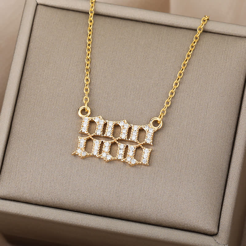 Seraphina Angel Number Necklace - Zirconia Pendant Symbolizing Protection and Love