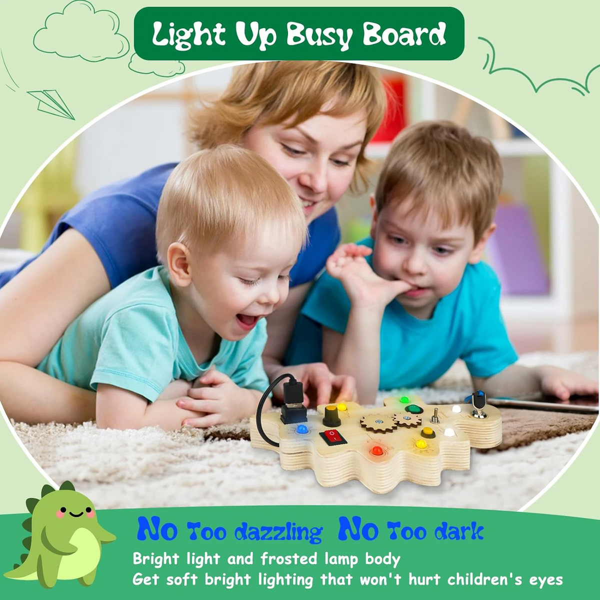 Lynkbrook - Dino Busy Board Toy for Toddlers