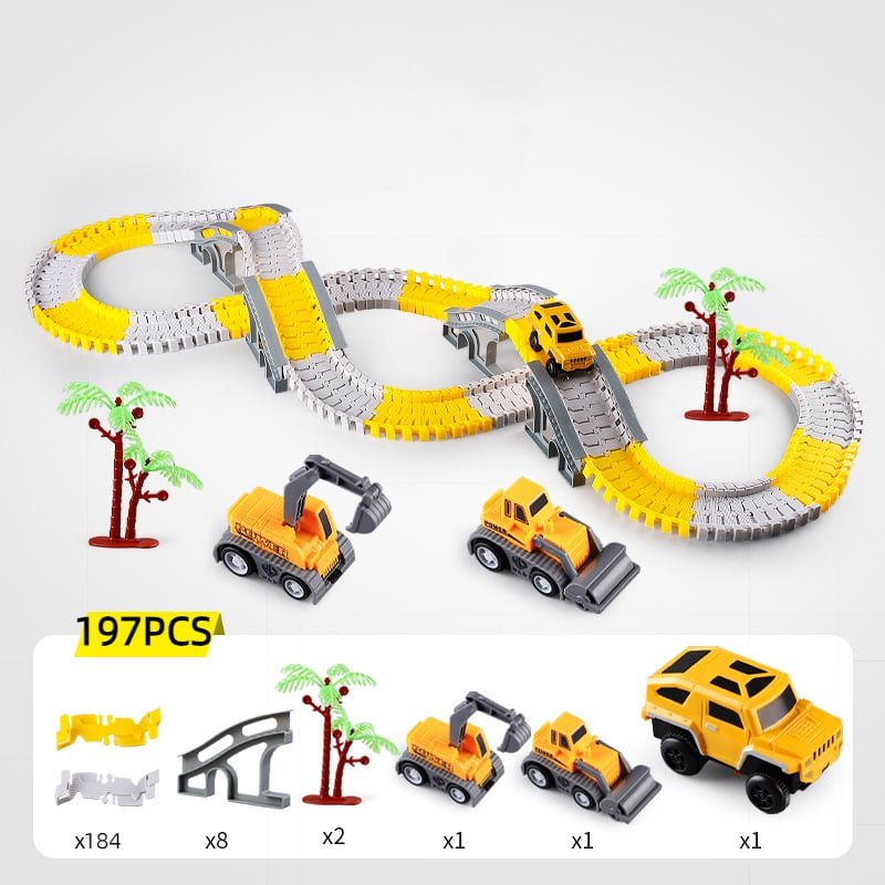 SpeedFlex Track - Flexible Racetrack Set with LED Vehicles