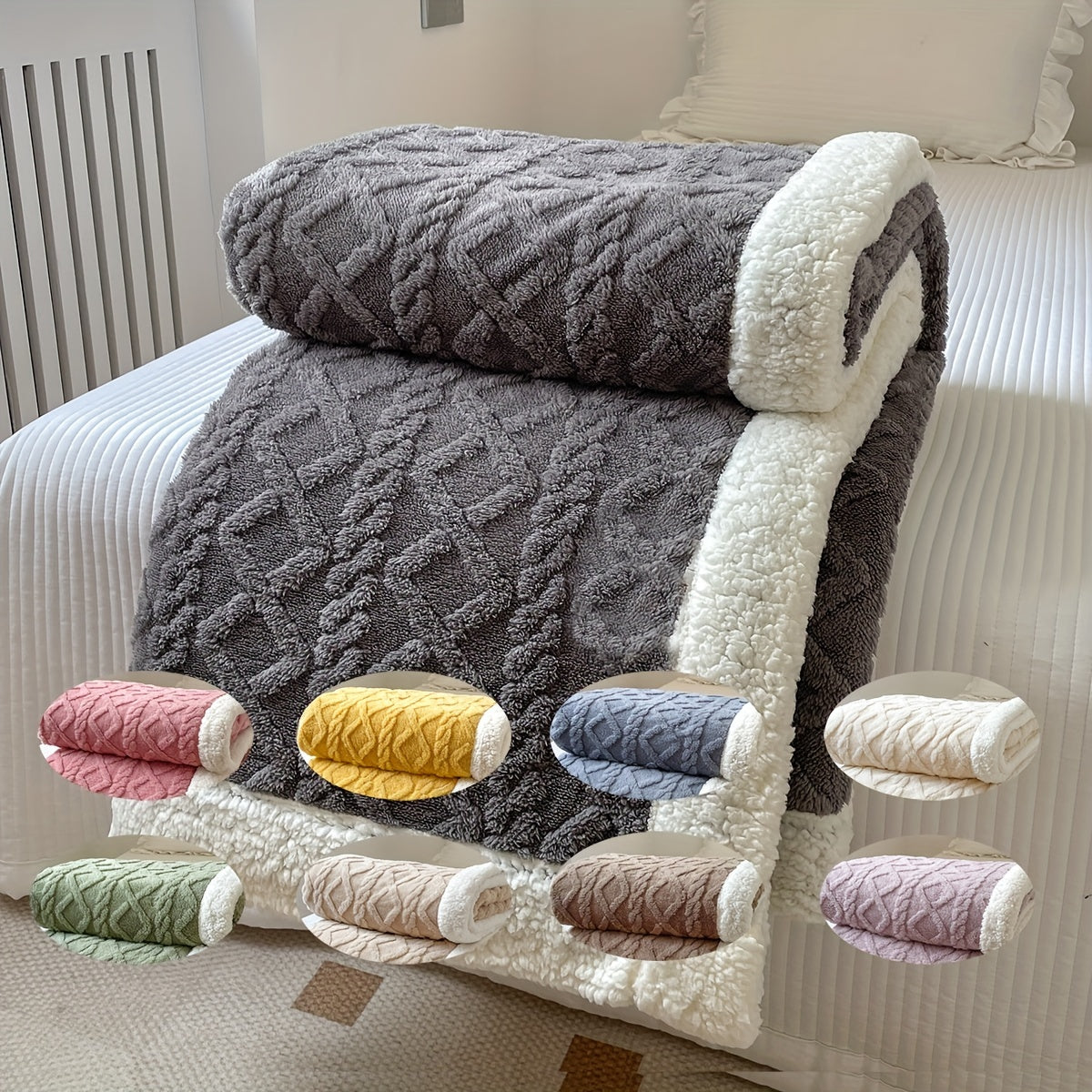 Weckfield - Soft Reversible Fleece Throw Blanket