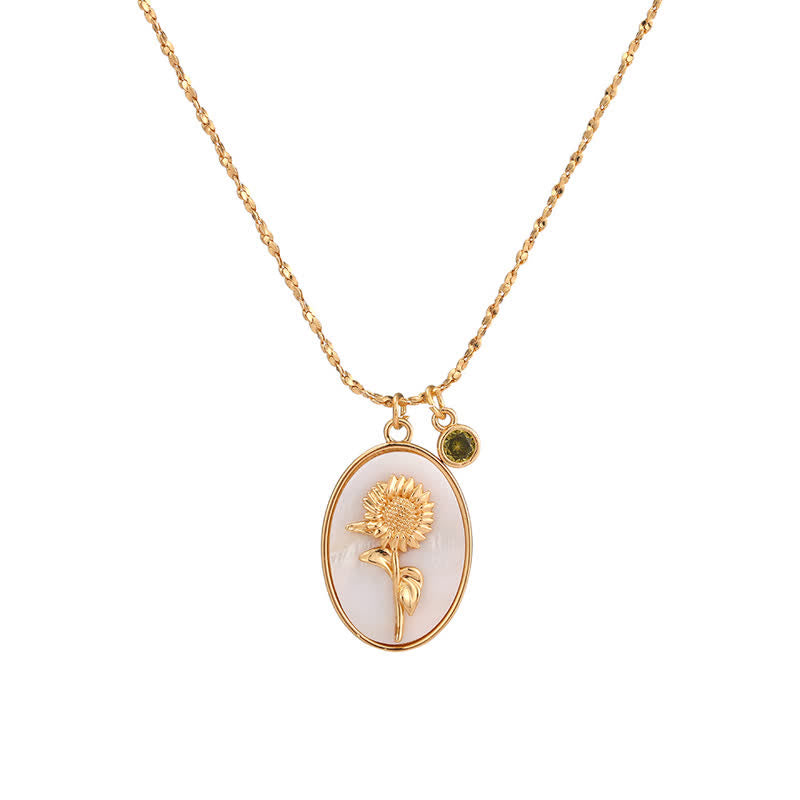 Aurora Birthstone Necklace - Personalized Birth Flower Jewelry for Loved Ones