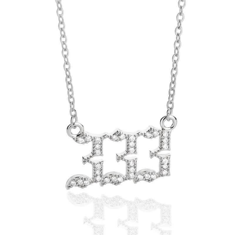 Seraphina Angel Number Necklace - Zirconia Pendant Symbolizing Protection and Love