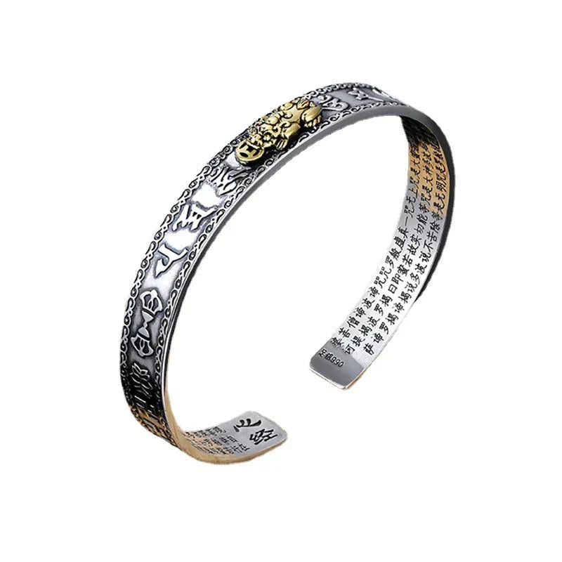 Ailuna - Silver Pixiu Wealth Bracelet Inspired by Chinese Mythology